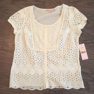 Charming Eyelet Blouse